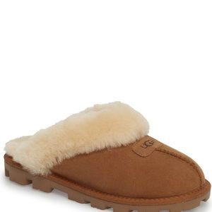 UGG GENUINE SHEARLING SLIPPERS CHESTNUT WOMEN SZ 8